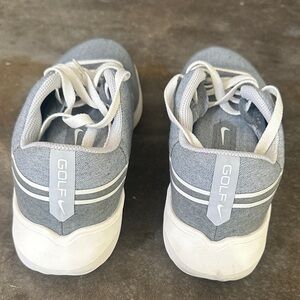 Nike Gray and White Golf Sneakers